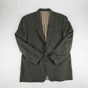 Lauren Ralph Lauren Mens Suit Blazer Jacket Gray Size 46L Wool Two Button Front